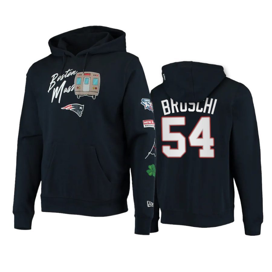 tedy bruschi patriots navy city transit hoodie