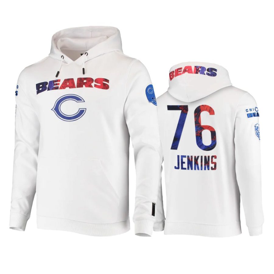 teven jenkins bears white americana hoodie