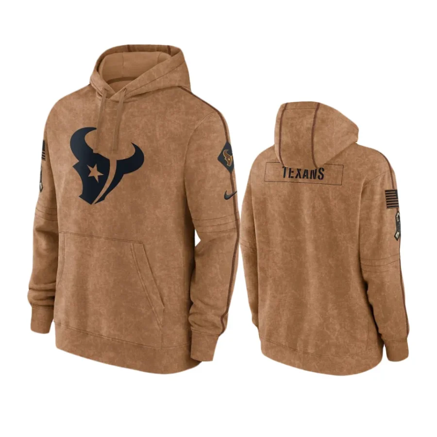 texans brown 2023 salute to service club hoodie