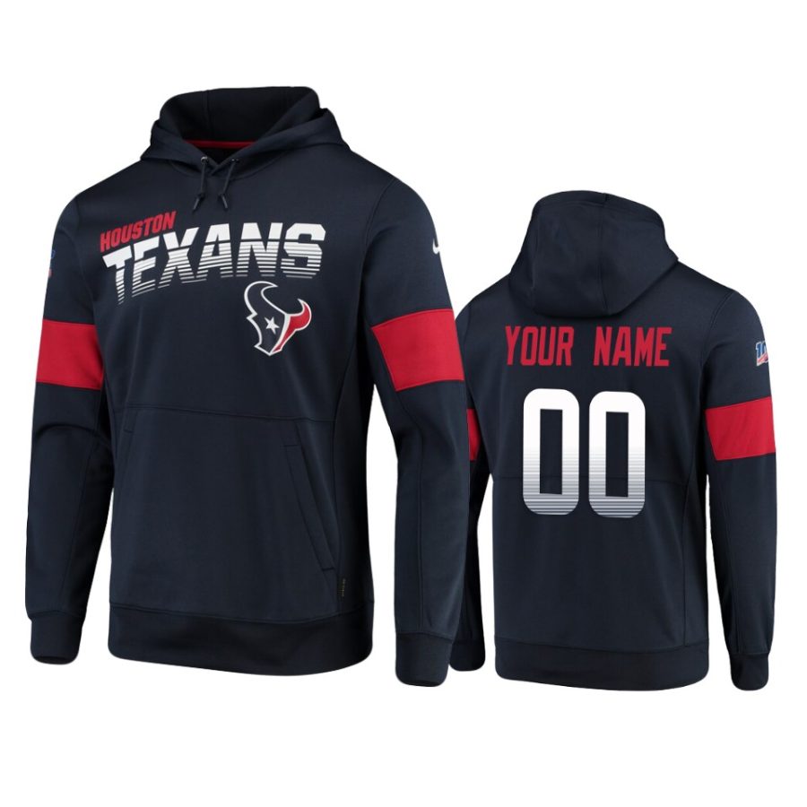 texans custom navy sideline team logo 100th season hoodie