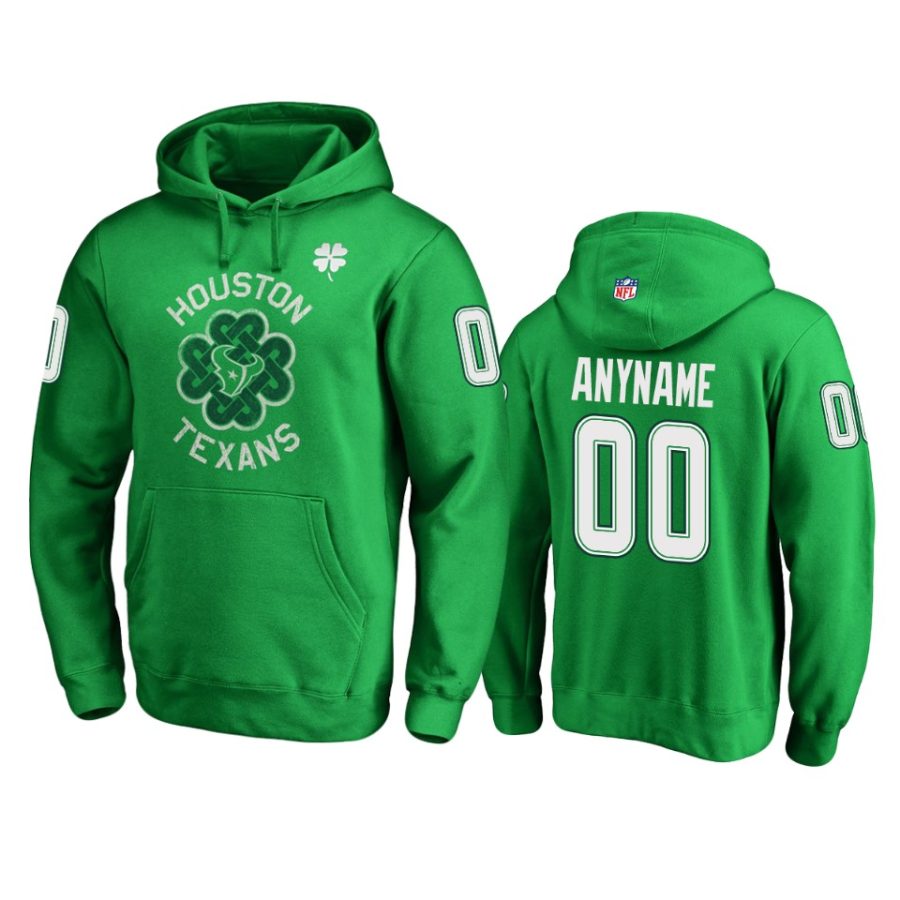 texans kelly green custom st. patricks day hoodie