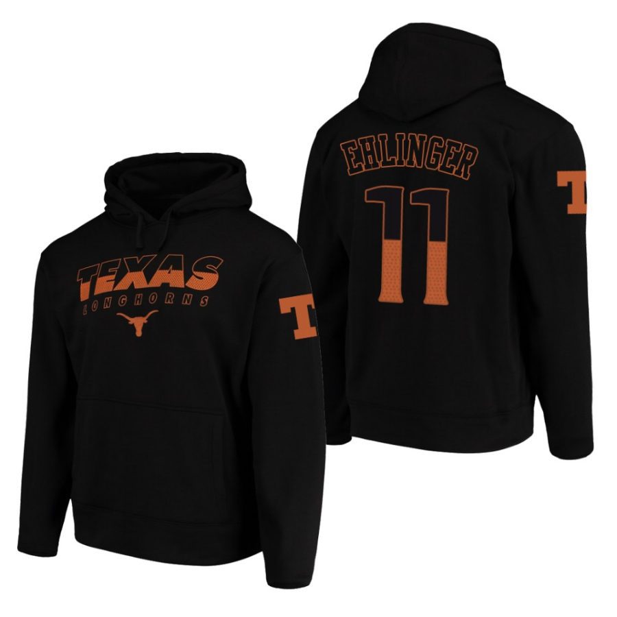 texas longhorns sam ehlinger wedge performance black hoodie