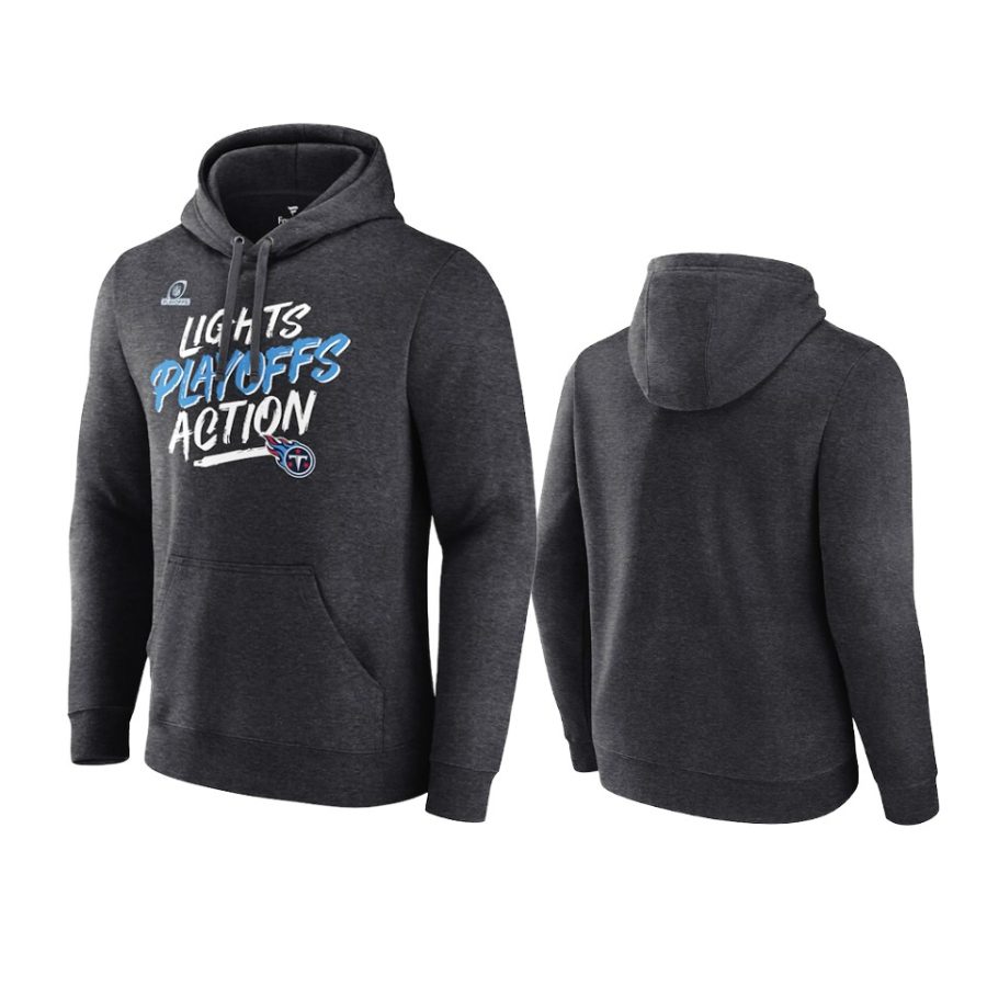 titans charcoal 2021 nfl playoffs lights action hoodie