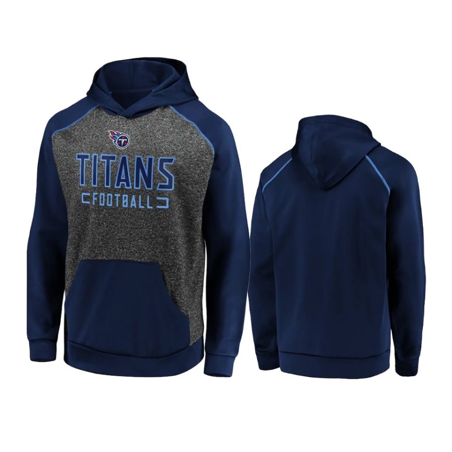 titans charcoal navy game day ready chiller fleece pullover hoodie