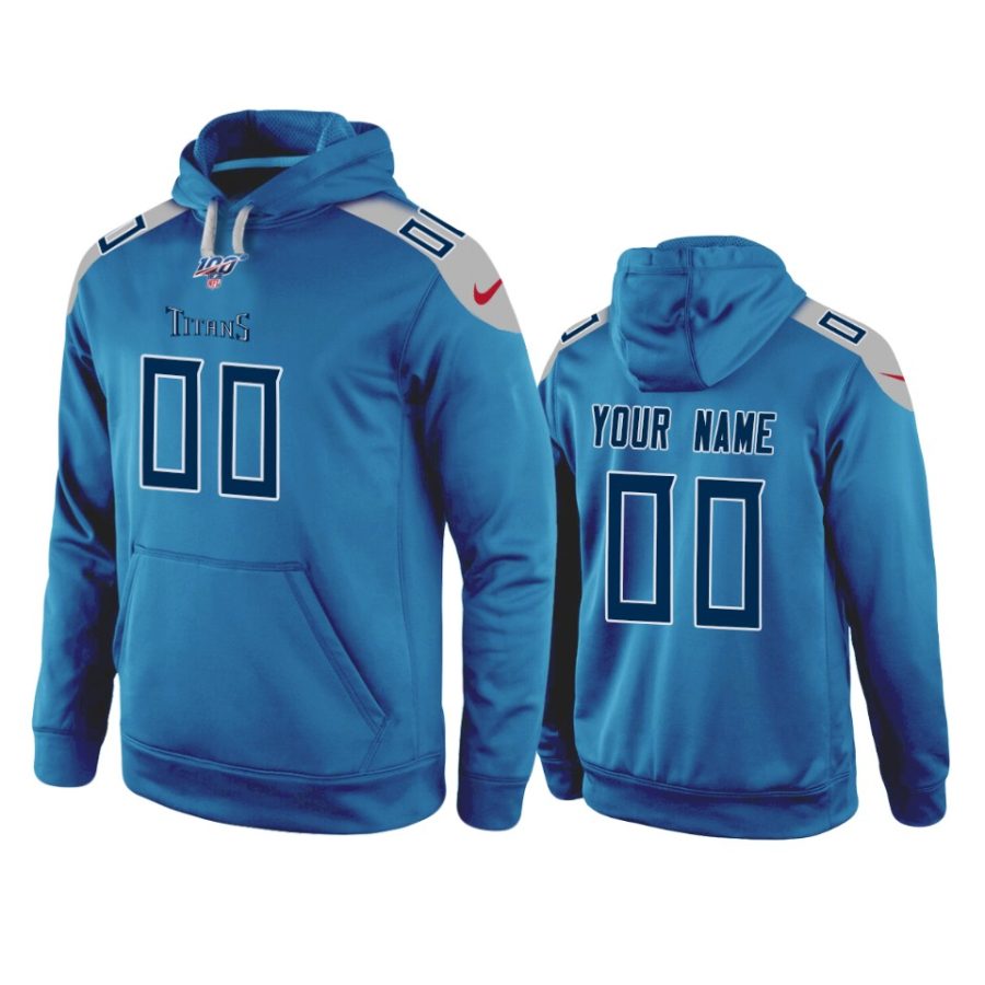 titans custom light blue game 100th season hoodie