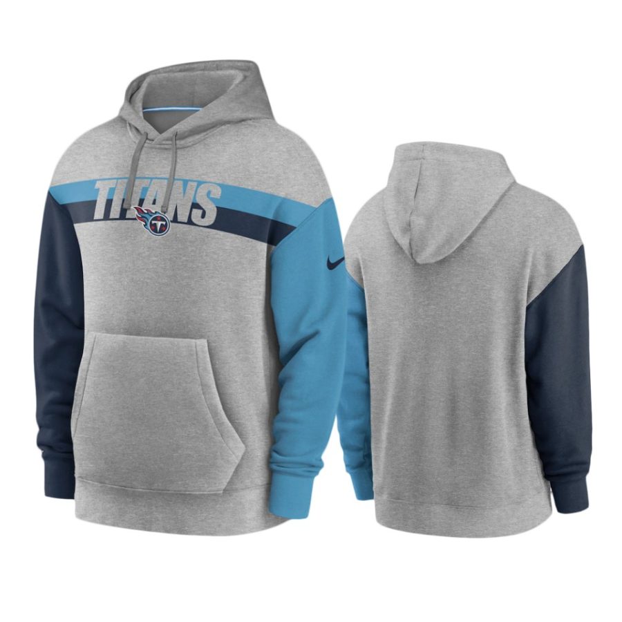 titans heathered gray heritage fan gear hoodie