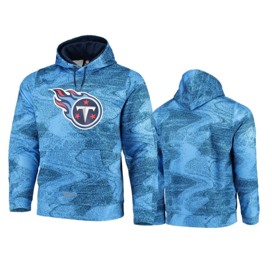 titans navy light blue static pullover hoodie