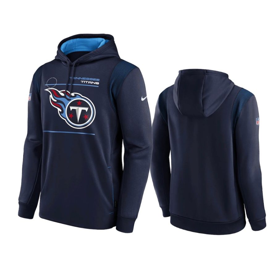 titans navy sideline logo performance hoodie