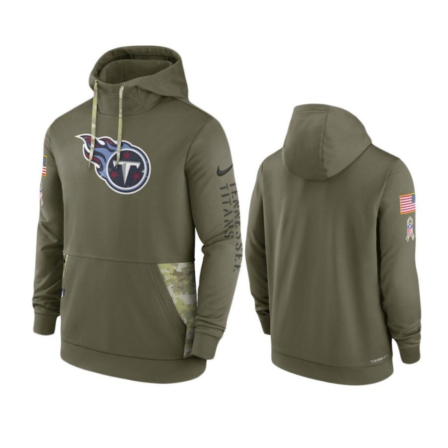 titans olive 2022 salute to service therma hoodie