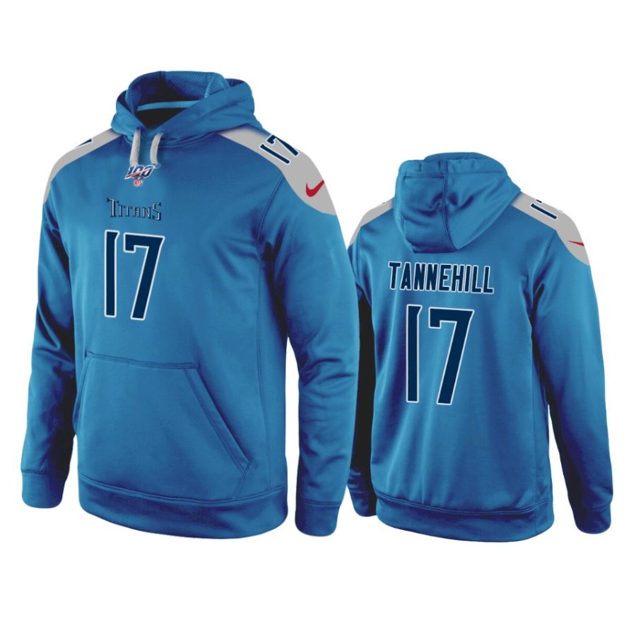 titans ryan tannehill light blue game 100th season hoodie