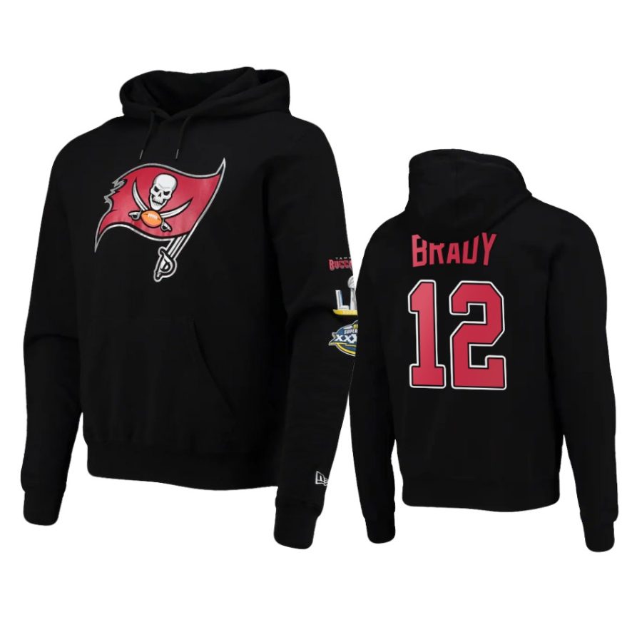 tom brady buccaneers black super bowl champions hoodie