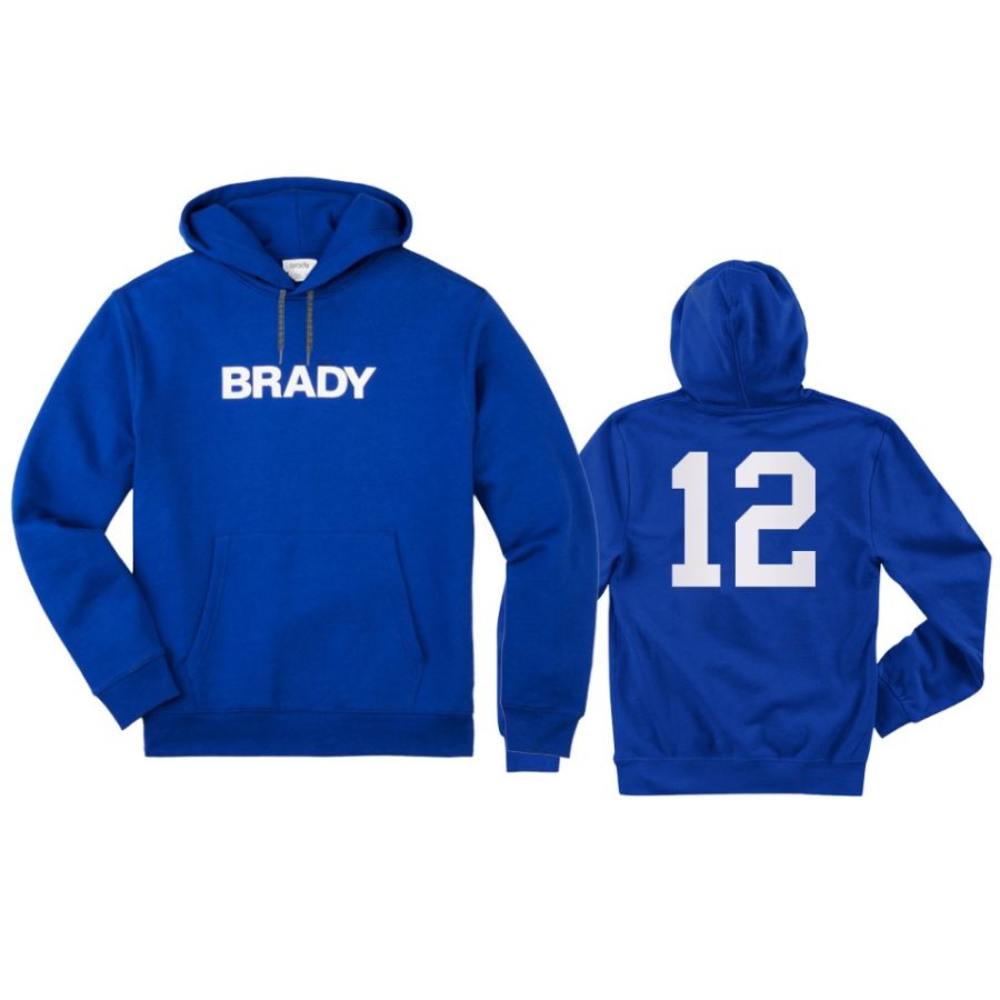 tom brady buccaneers blue wordmark hoodie