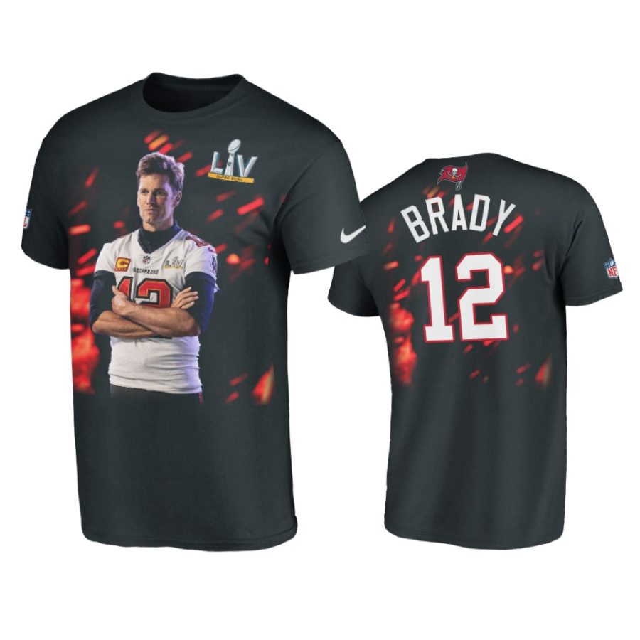 tom brady tampa bay buccaneers black super bowl lv player graphic t shirt