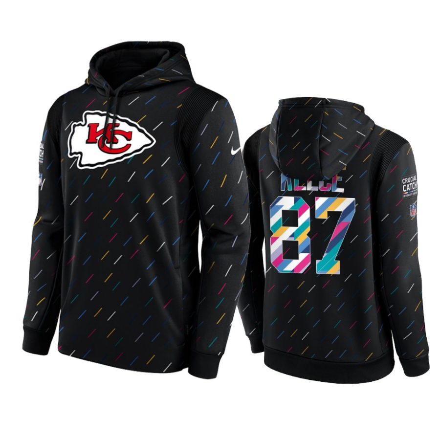 travis kelce chiefs charcoal 2021 nfl crucial catch hoodie