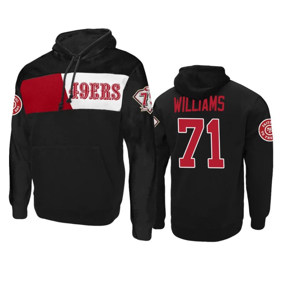 trent williams 49ers black 75th anniversary hoodie