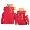 trent williams 49ers scarlet gold extreme throwback full zip hoodie