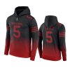 trey lance 49ers black red gradient hoodie