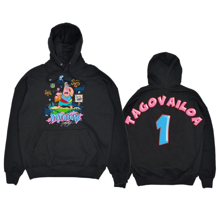 tua tagovailoa pongebob king saladeen black patrick hoodie