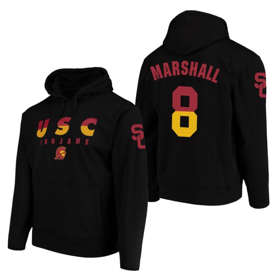 usc trojans iman marshall wedge performance black hoodie