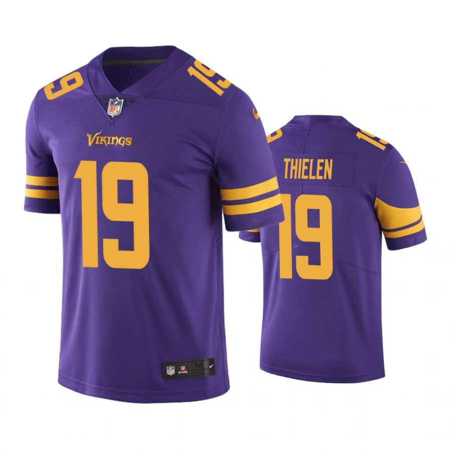 vikings 19 adam thielen purple color rush limited jersey