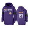 vikings adam thielen purple sideline team logo 100th season hoodie