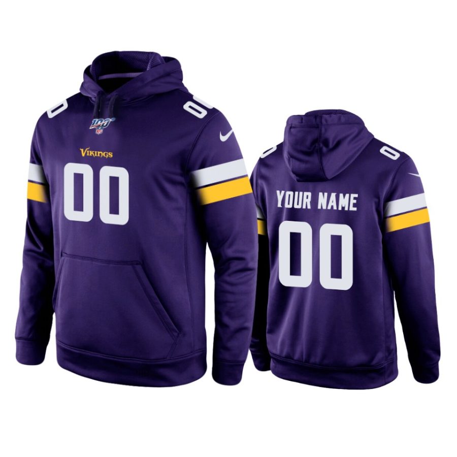 vikings custom purple game 100th season hoodie