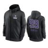 vikings danielle hunter black sideline impact lockup hoodie