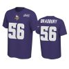 vikings garrett bradbury purple player pride 100th season tee