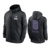 vikings kirk cousins black sideline impact lockup hoodie