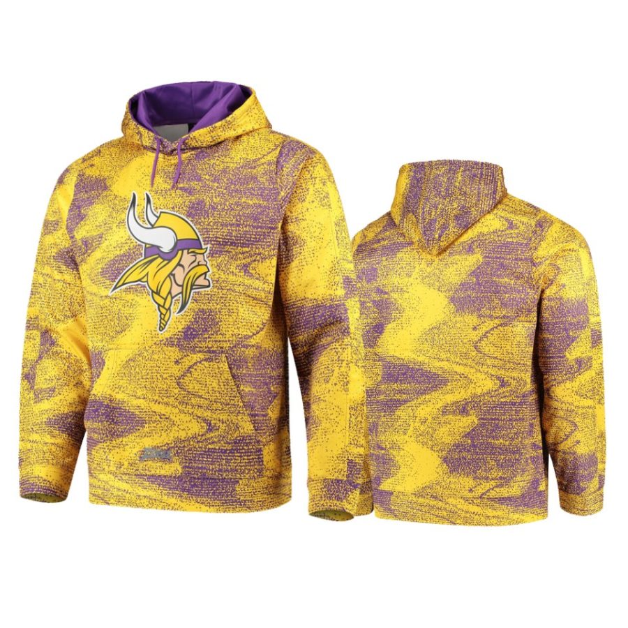 vikings purple gold static pullover hoodie