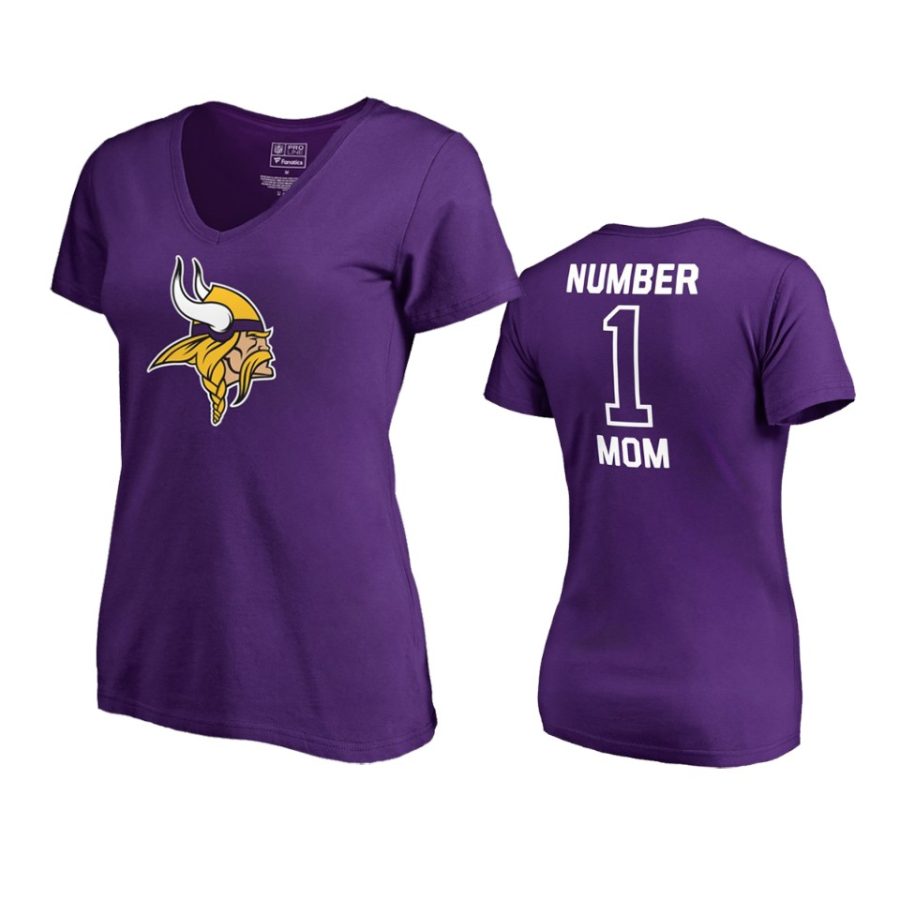 vikings purple number one mom t shirt