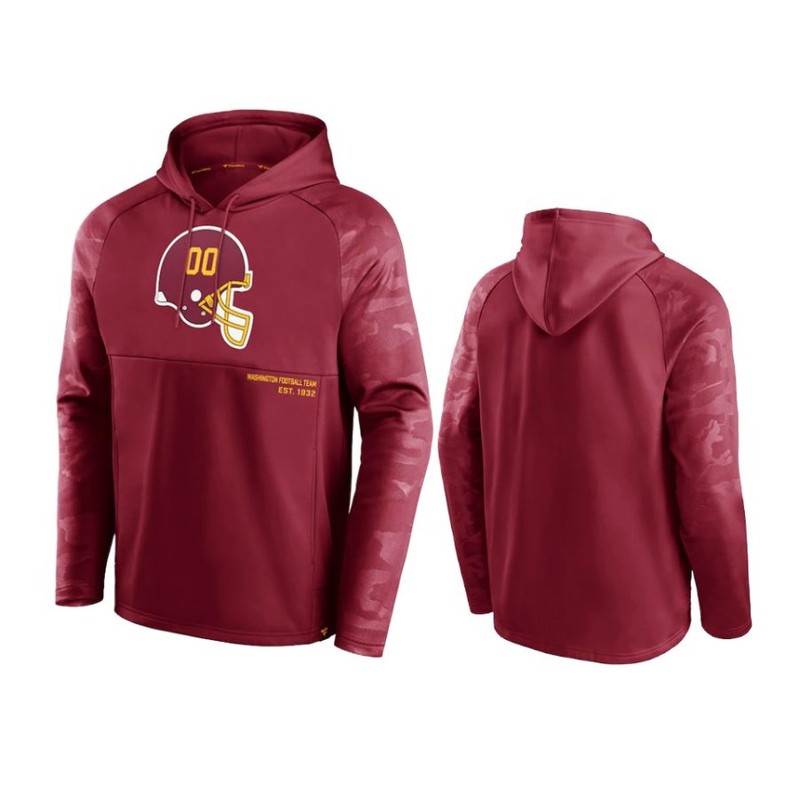 washington burgundy shade defender raglan hoodie