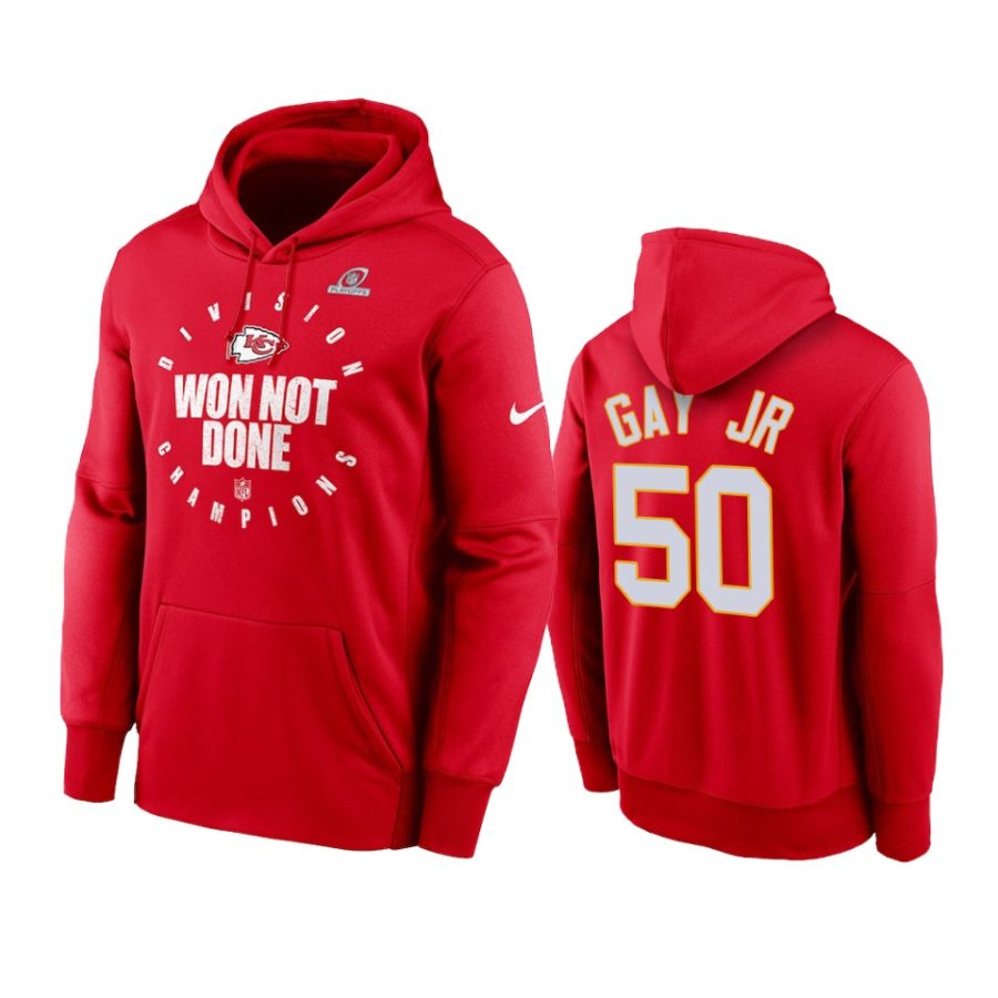 willie gay jr. chiefs red 2020 afc west division champions hoodie