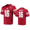 wisconsin badgers russell wilson under armour red replica jersey