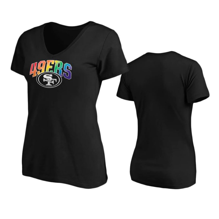 women 49ers black pride logo t shirt