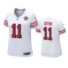 women 49ers brandon aiyuk white 75th anniversary alternate game jersey