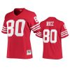 women 49ers jerry rice scarlet 1990 legacy replica jersey