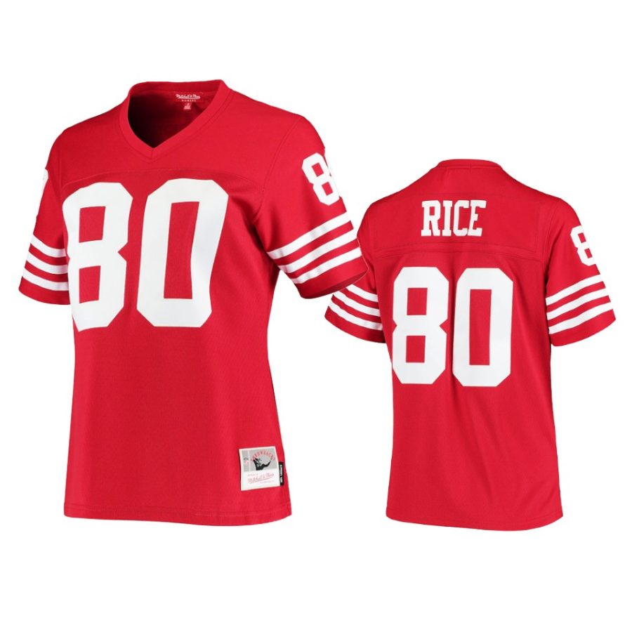 women 49ers jerry rice scarlet legacy replica jersey