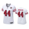 women 49ers kyle juszczyk white 75th anniversary alternate game jersey