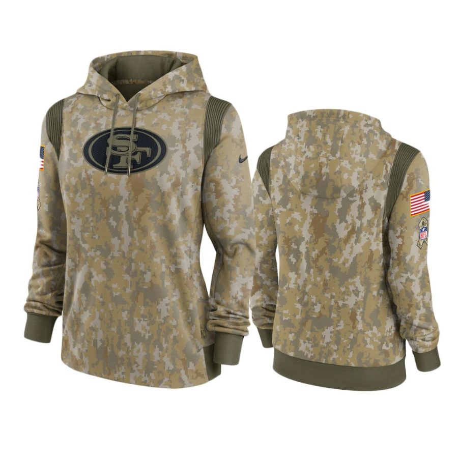 women 49ers olive 2021 salute to service hoodie