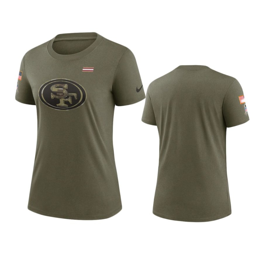 women 49ers olive 2021 salute to service t shirt