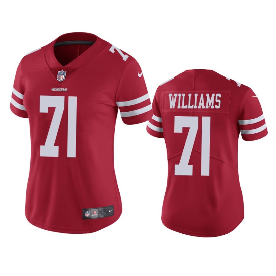 women 49ers trent williams scarlet vapor untouchable limited jersey