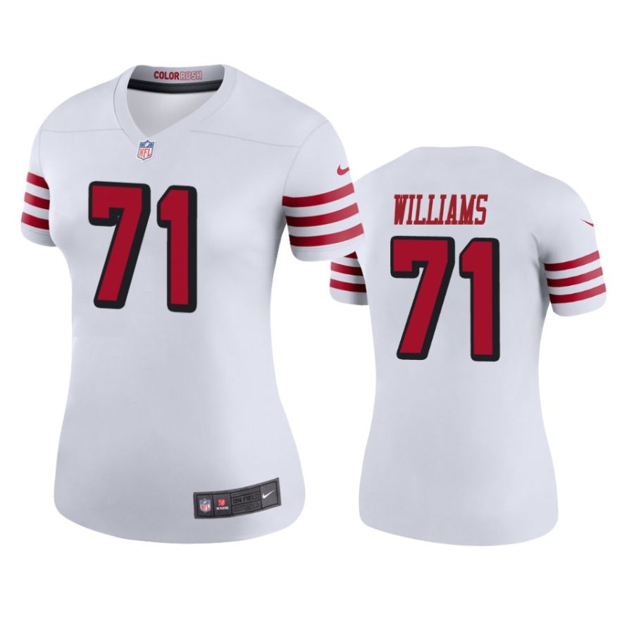 women 49ers trent williams white color rush legend jersey