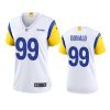 women aaron donald rams alternate game white jersey