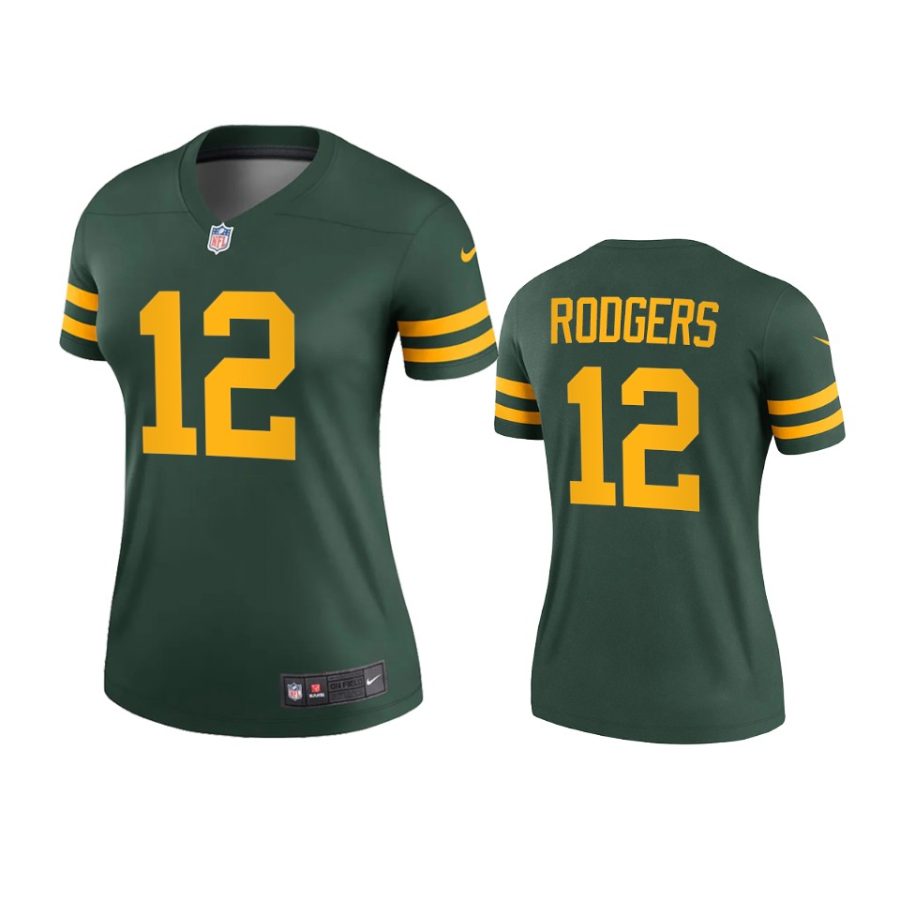 women aaron rodgers packers green alternate legend jersey