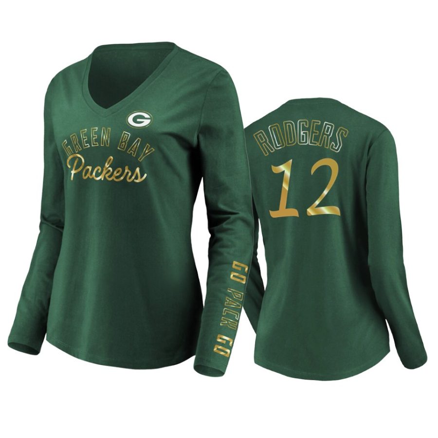 women aaron rodgers packers green iconic all out glitz t shirt