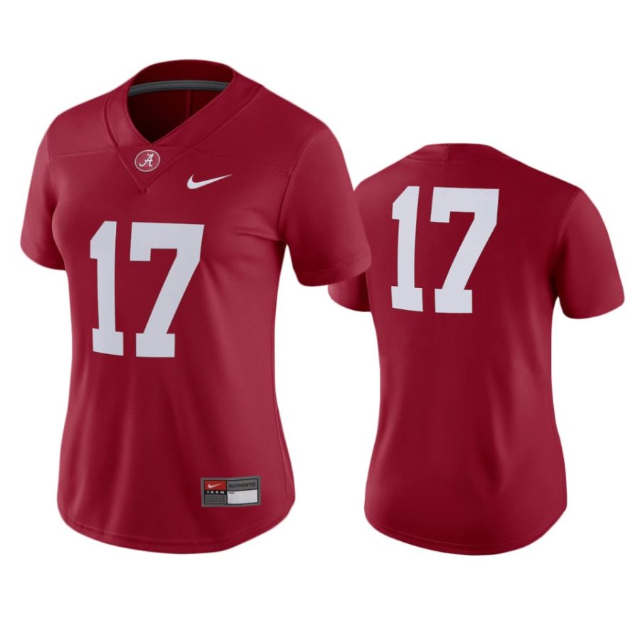 women alabama crimson tide 17 crimson game jersey