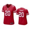 women ambry thomas 49ers game scarlet jersey