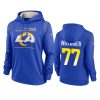 women andrew whitworth rams royal sideline performance pullover hoodie