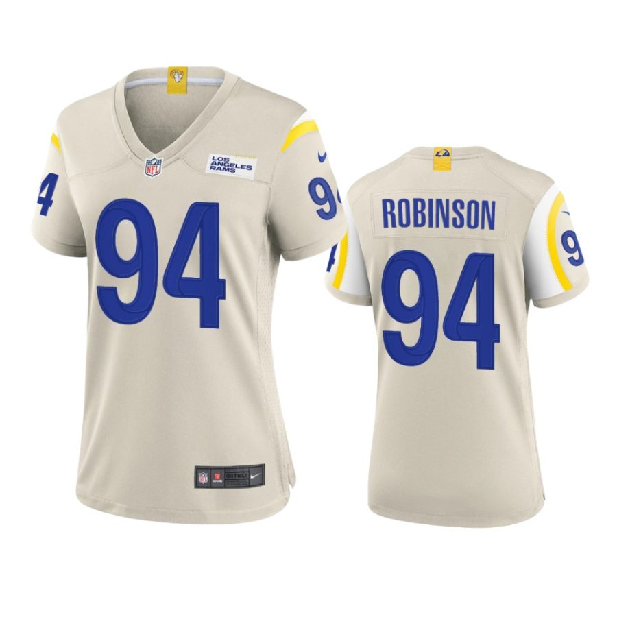 women ashawn robinson rams game bone jersey